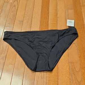 NWT: Women’s Black Bikini Bottom - Classic Swim Brief